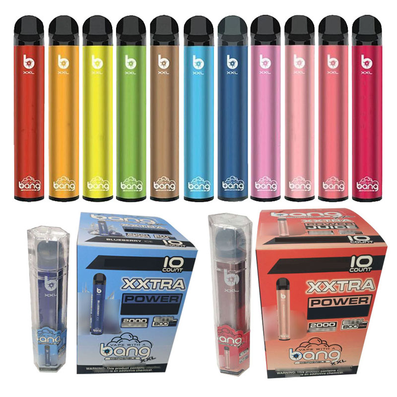 

Disposable e cig 650 mah vape pen Metal plastic elektronisk cigaret 1.4 ml 6 ml 2000 Puffs bang xxl bang