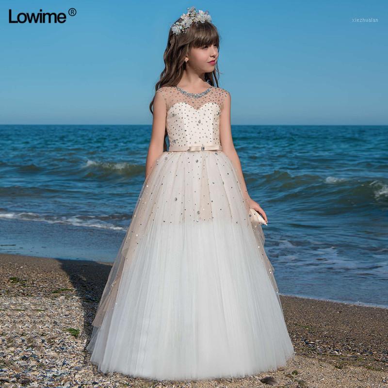 

2020 New First Communion Dress For Girls Cap Sleeve Flower Girl Dresses For Weddings Vestido Daminha 2020 Pageant Dress1, Blue