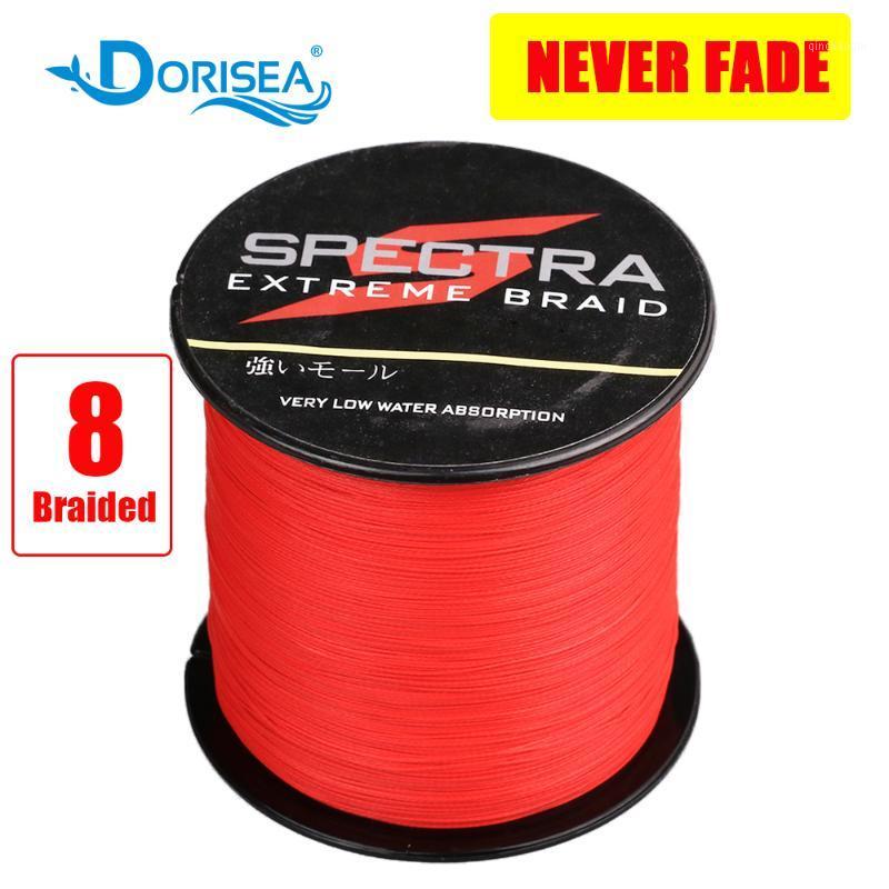 

DORISEA "NEVER FADE" Black Red 8 Strands 100M 300M 500M 1000M 2000M PE Multifilame Braided Fishing Line 6-300LB Fishing Wire1