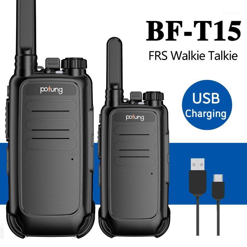 

2PCS Baofeng Pofung BF-T15 Mini Walkie Talkie FRS License-free Portable Ham Radio VOX USB charging Two Way Radio Sta1