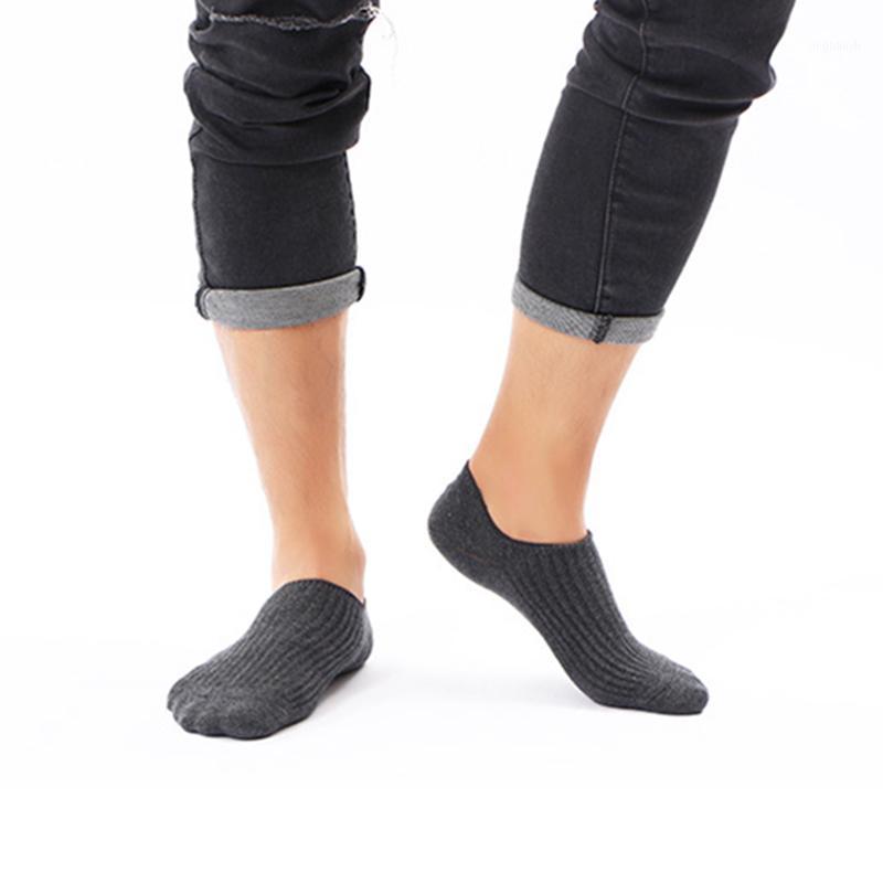 

6 Pairs Men Invisible Socks Slipper Solid Color Thin Breathable Boat Socks Summer Soft Comfy Cotton1, Black