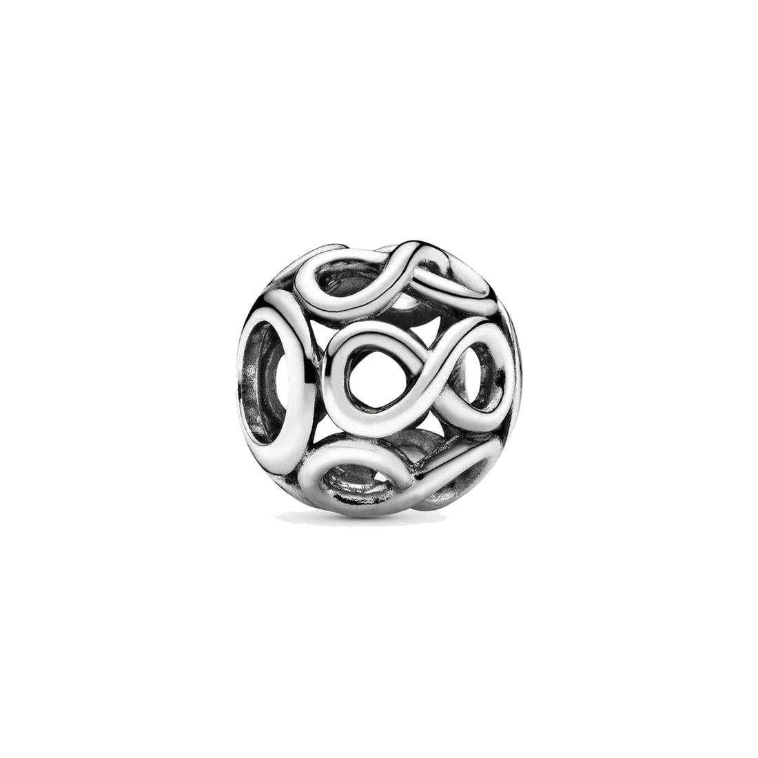 

Fine jewelry Authentic 925 Sterling Silver Bead Fit Pandora Charm Bracelets Openwork Infinity Charms Safety Chain Pendant DIY beads, Bronze;silver