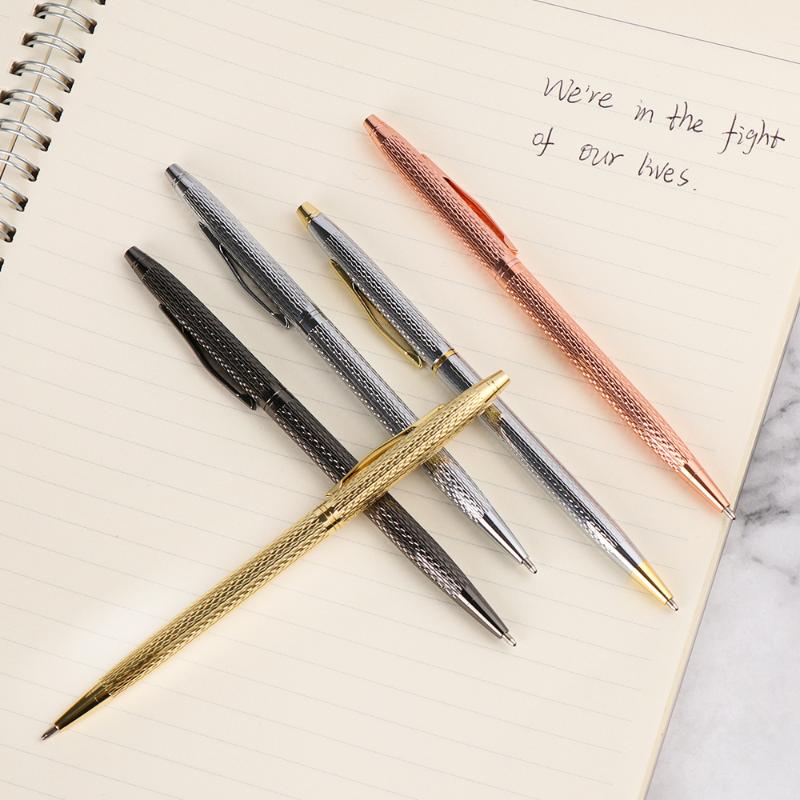 

Small Ballpoint Pen Cola Pen Drawing Oil Metal Ballpoint With Silver Wire Drawing Process Gift Study Supplies, Gold