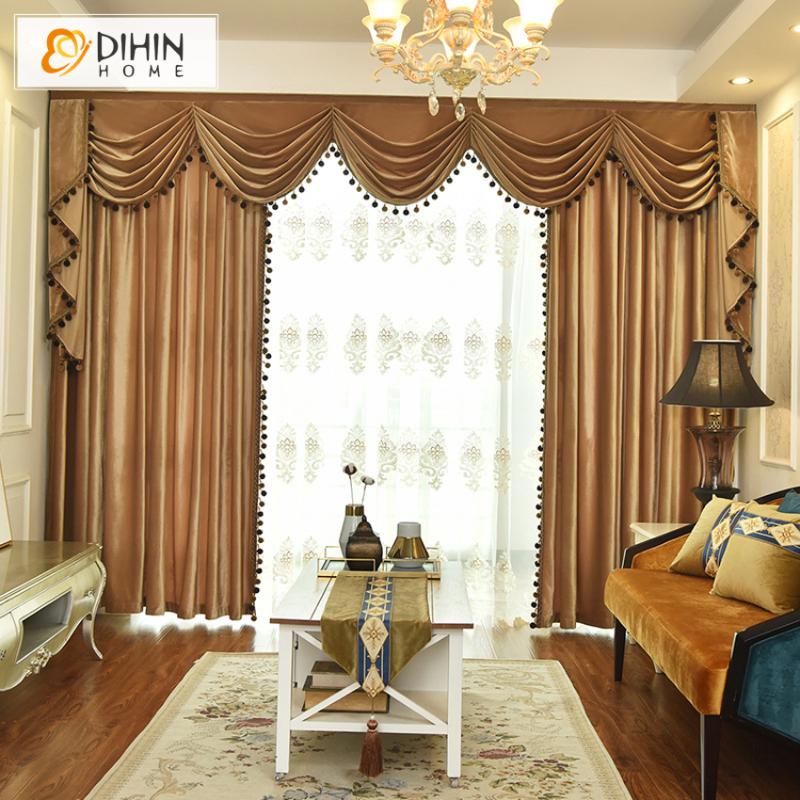 

DIHINHOME Luxury Eyropean Blackout Curtain (not included bead lace) Window Shade High Quality Customized Curtain Drapes, Tulle