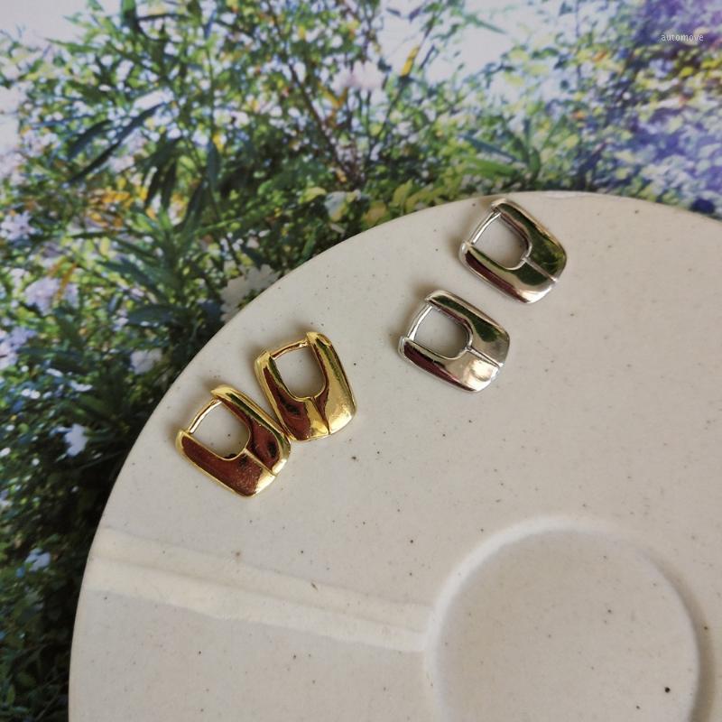 

1pair minimalist 100% Authentic 925 Sterling silver MOROCCAN Geometric hoop earrings industry Style FINE jEWELRY E1741