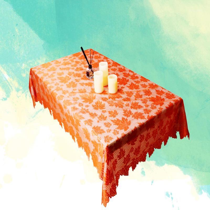 

Lace Wedding Decorative Banquet Tablecloth Table Decoration for Wedding Party Banquet Thanksgiving1, Orange
