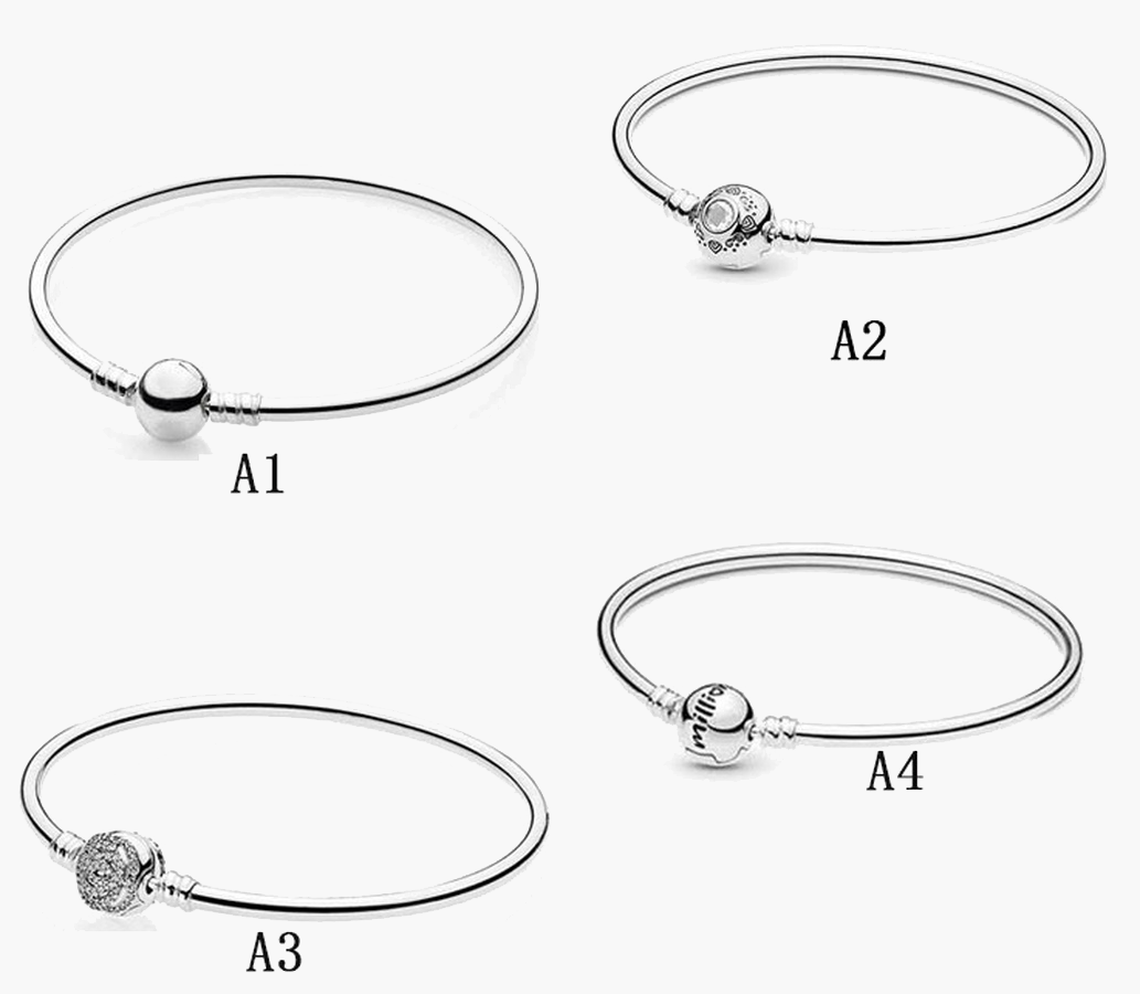 

Fine jewelry Authentic 925 Sterling Silver Bead Fit Pandora Charm Bracelets Round Love Heart Full Rhinestone Smooth Safety Chain Pendant DIY beads, Black