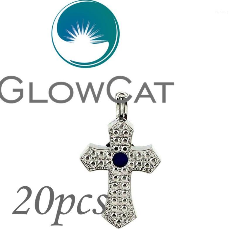 

20x KK635 Cross Beads Cage Essential Oil Diffuser Oyster Pearl Cage Locket Pendant Jewelry Making1