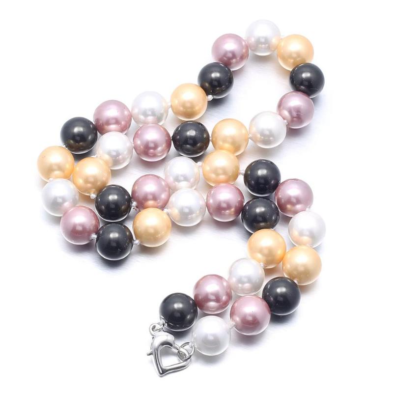 

New Style Shell Necklace Exquisite Mix-color Round Beads For Elegant Women Love Romantic Gift Jewelry