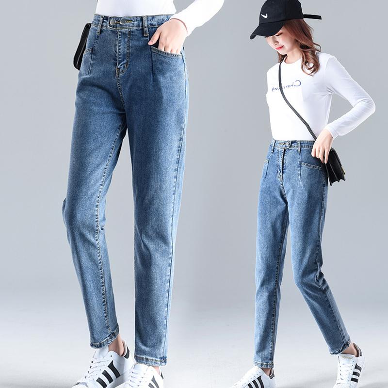 

Blue denim jeans new loose women plus size black jeans casual woman tall skinny brand plus size pants