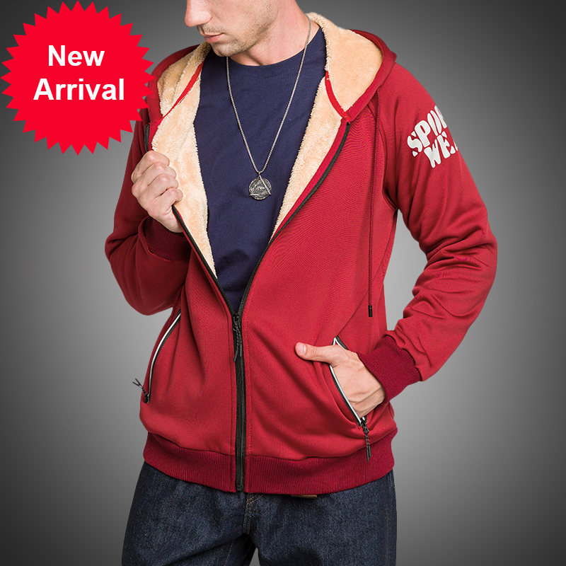 

Casual Hoodies men' jacket 2020 winter thicken warm woolen jackets with cotton wool raglan, W20 grey.