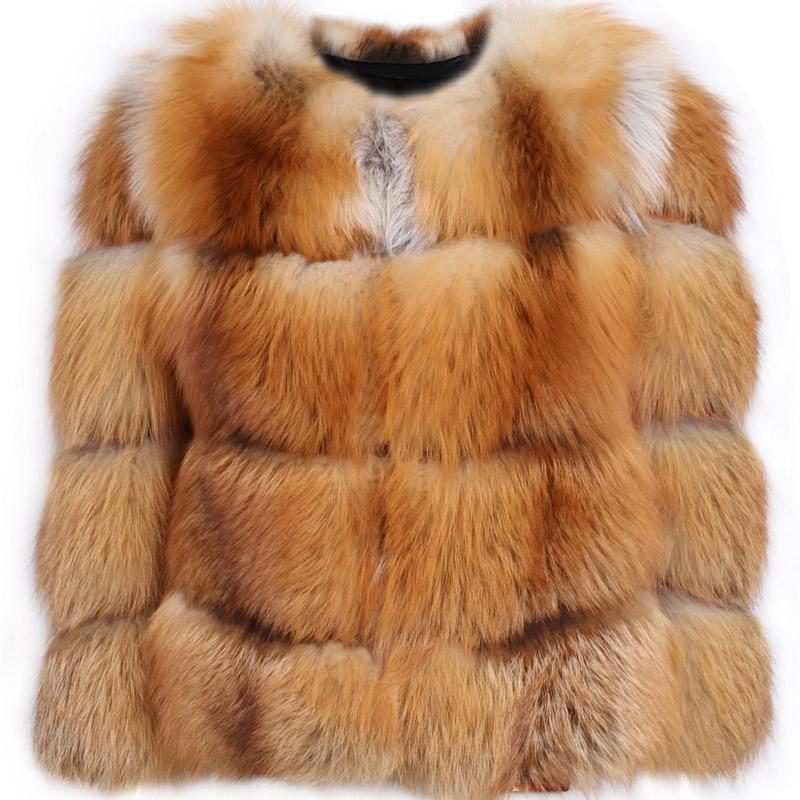

jacket silver lady natural women real fur coat, Orange