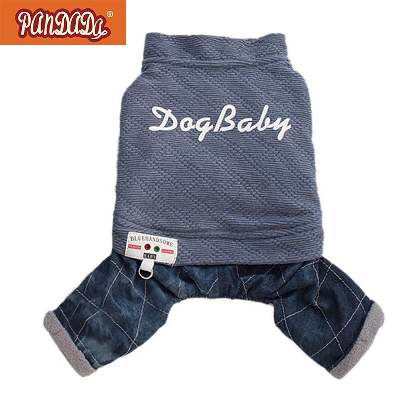 

Pet Jumpsuits Autumn Winter Warm Four Feet Padded Cotton Clothes For Small Medium Dogs Puppy Coat -XXL