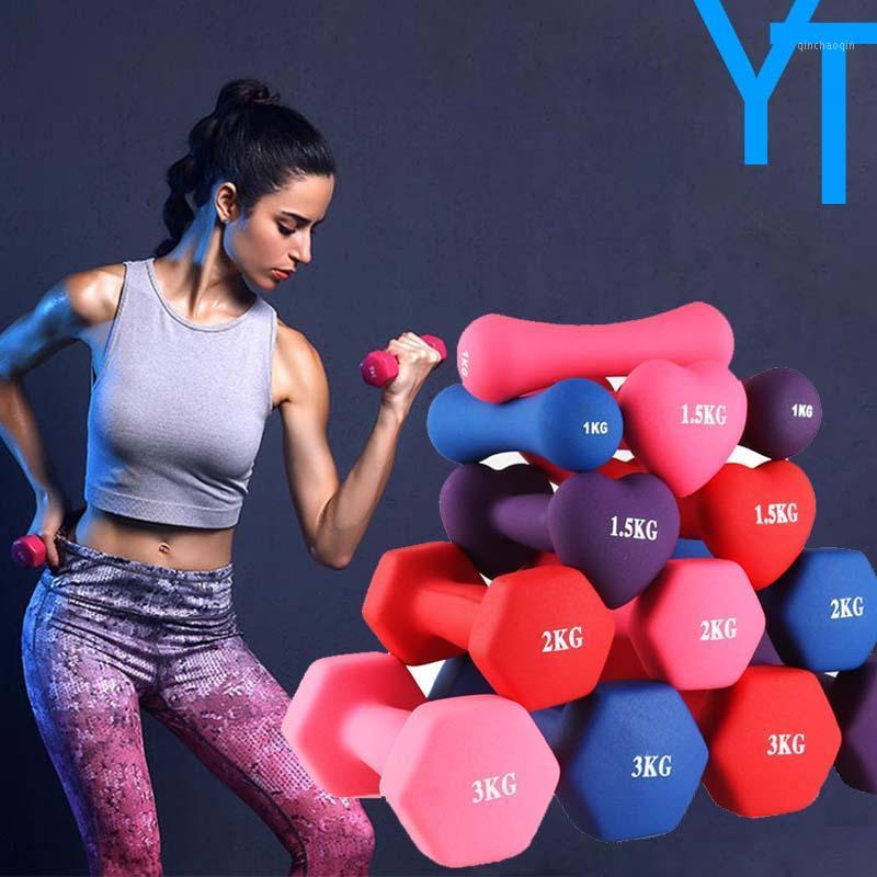 

Plastic dip in dumbbell for women fitness equipment slimming body dumbbell fitness hand weights body exercise1, Blue