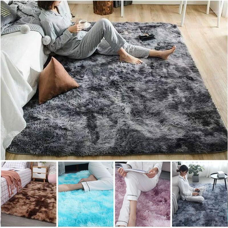 

1pcs 4 Colors Plush Floor Fluffy Mats Plush Thick Carpet Rug Fluffy Floor Carpets Window Rugs Soft Velvet Mat for Living Room1, 50x160cm gray