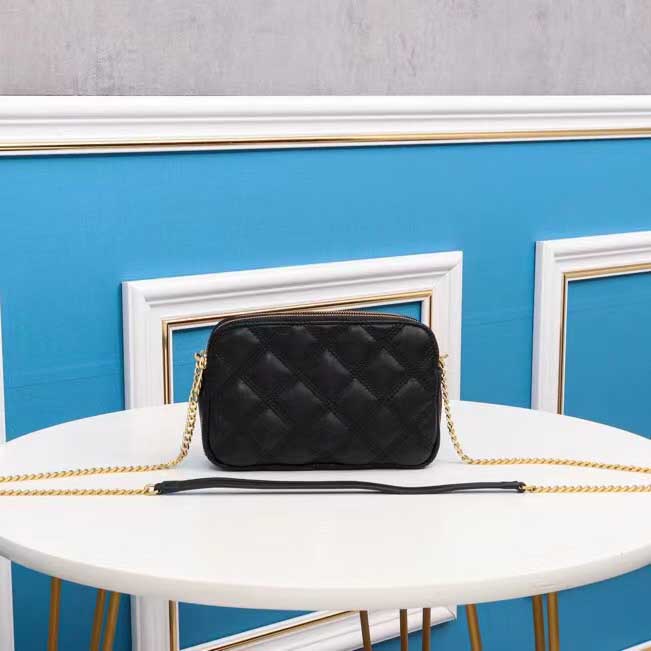

Luxury Designer camera bag metal chain high quality double zipper fashionable exquisite handbag