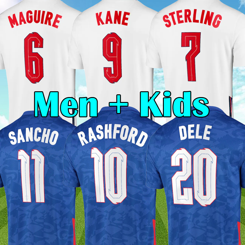 

Top Thailand quality thai soccer jersey 2020 KANE STERLING RASHFORD MAGUIRE SANCHO 20 21 national football shirts men + kids kit uniform, Home