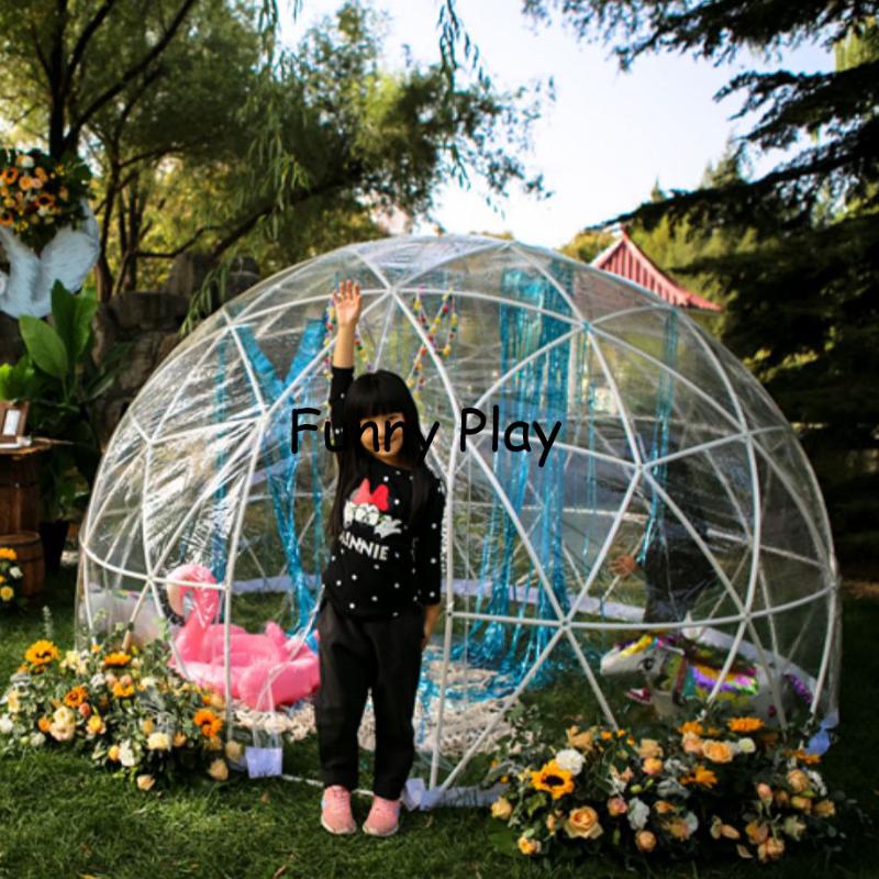 

luxurious Clear Outdoor Backyard picnic house single layer transparent star view camping lawn dome bubble tent for sale