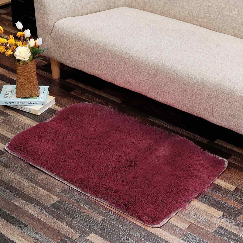 

6 Color Plush Carpets Comfortable & Soft for Living Room Bed Room Fluffy Rug Anti-slip Mat /80x120CM1, Pink