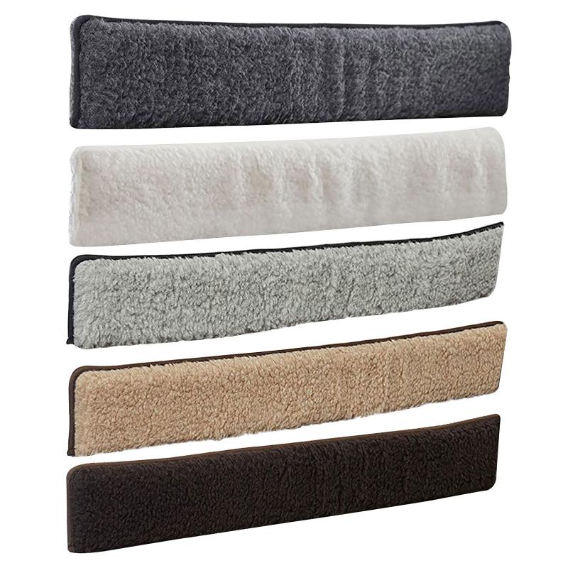 

Door Draft Stopper Weather Stripping Window Breeze Noise Noise Reduction Windshield Block Outdoor Cold/ Smoke, Dark gray