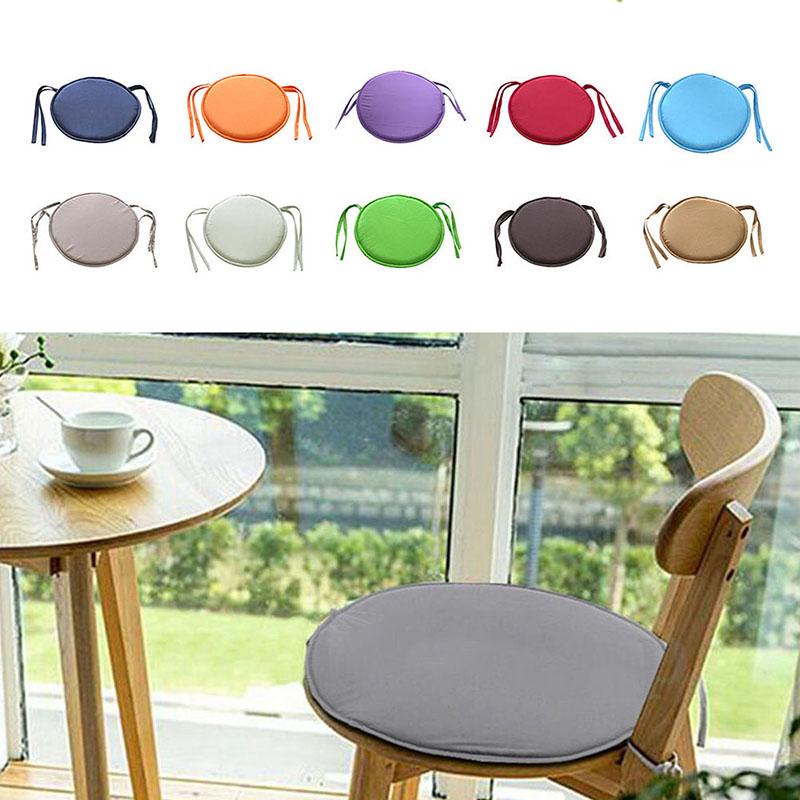 

30*30cm Solid Color Thickened Round Chair Cushion Student Bench Rattan Buttocks Home Office Decorations Polyester Cushions
