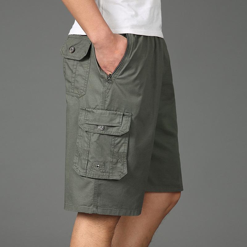 

Men's Shorts Summer Cotton Middle-aged And Elderly Casual Loose Wear XL-5XL Knee Length Men Sweatpants, White;black