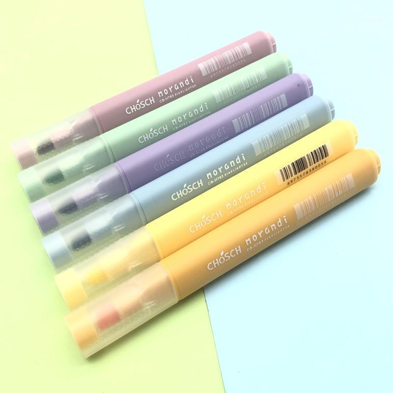 

6Color/Set Creative Erasable Fluorescent Highlighter Hand Account Drawing Pen Marcador Child Gift Office&School Supplies Wholesa1