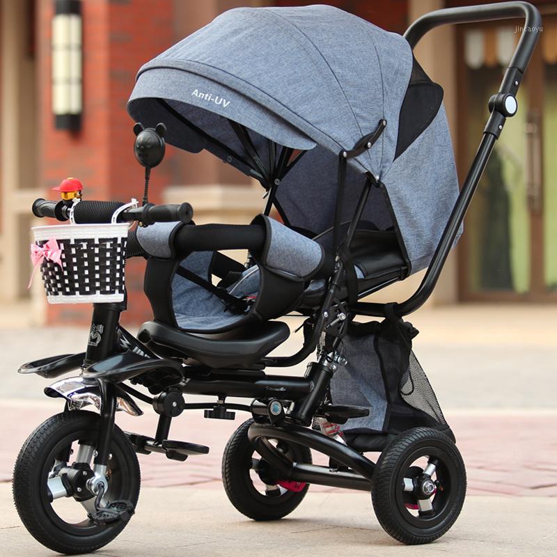 

Can Sit Lie Baby Stroller 3 In 1 Portable Baby Tricycle Bike Carriage 3 Wheels Convertible Handle Children Bicycle Trike1