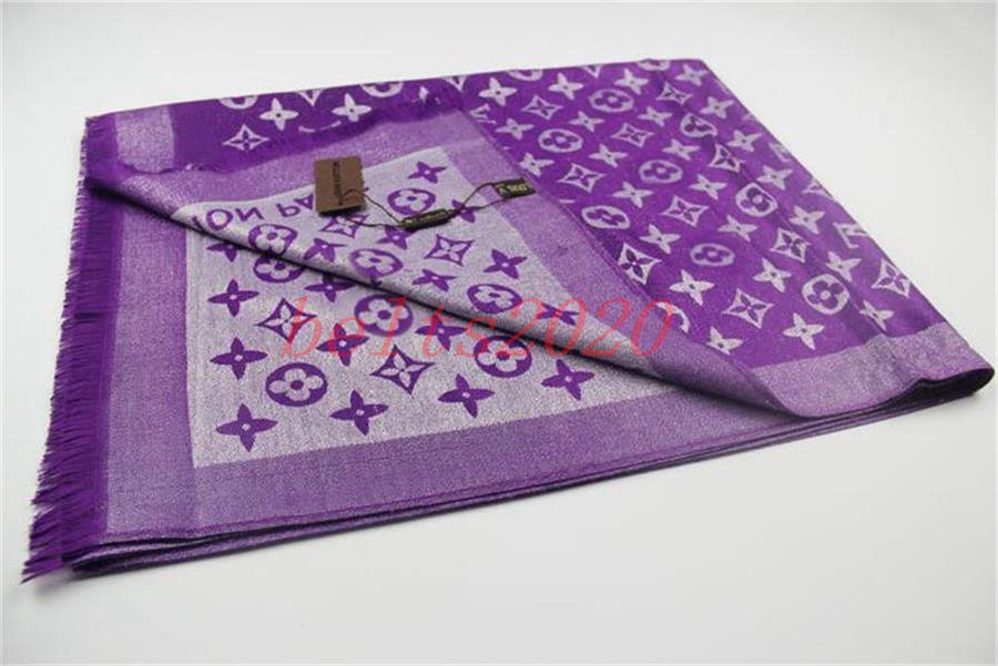 

2020 Luxury winter scarf for womens brand, designer of the brand wool and cotton brand men scarf fashion womens Winter Scarf 51, Blue;gray