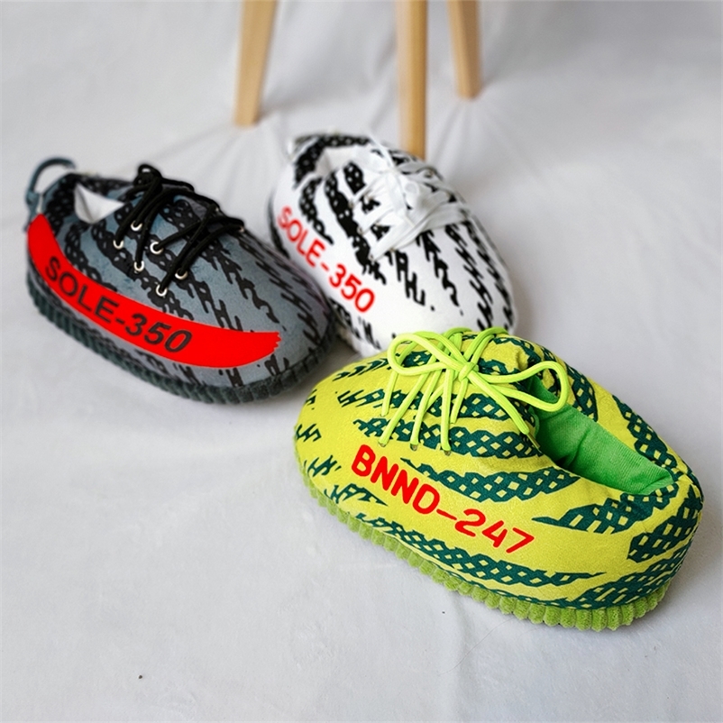 

Unisex Big Size 35-43 Snug Sneakers Women House Floor Slippers Women/Men Winter Warm Home Slippers Ladies Slides  Shoes 201209, 14