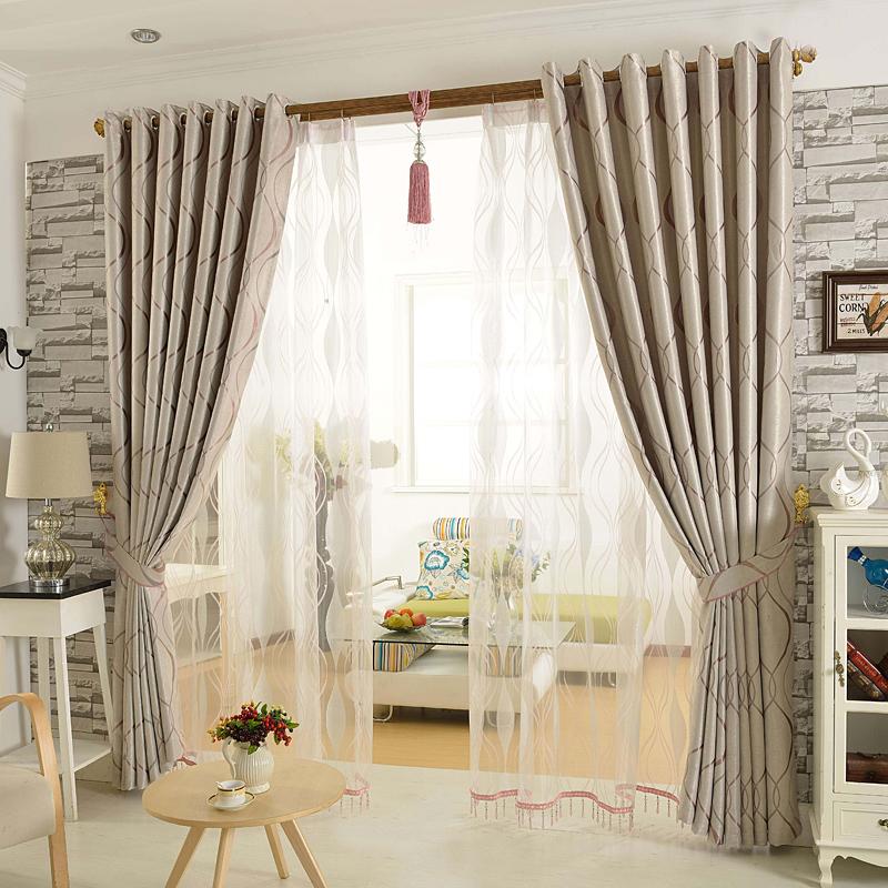 

Brown Custom-made Drapes Curtains for Living Room Bedroom Floating Windows Curtains Simple Tulle Modern Floor Windows Ld, Blue tulle