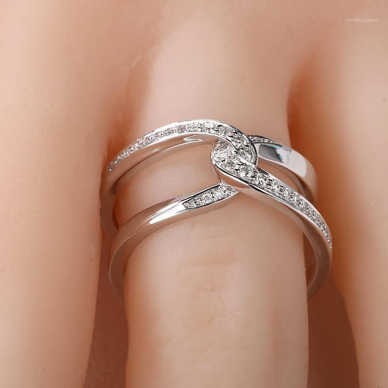 

Wedding Rings 1 PCS Vintage Cross Crown Zircon Silver Color Twist For Women Finger Female Anniversary Gifts Jewelry Accessories1