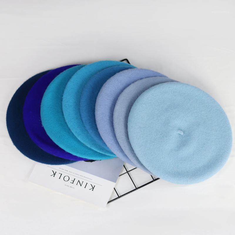

Blue Light Board Ladies Winter Hat Casual Beret Elegant Lady Painter Hat Trucker Pumpkin1, Sky blue