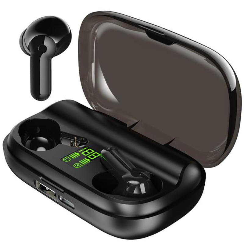 

XG01 TWS Bluetooth Earphone HiFi 9D Bass Stereo In-ear Wireless Headphones Earbuds Bluetooth V5.0 Ture Wireless Stereo Headest, Black