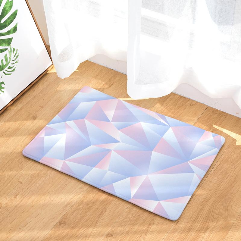 

Modern Geometric Flowers Floor Mats Living Rooms Anti-slip Carpet for Bedroom Kitchen Bathroom Rug Welcome Mats for Front Door