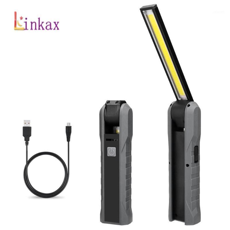 

Linkax Newest Portable COB Torch USB Rechargeable LED Work Light Magnetic Lanterna Hanging Hook Lamp For Outdoor1