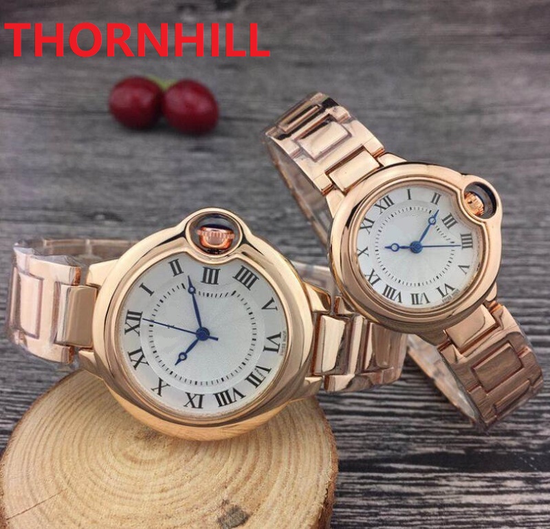 

women round roman dial quartz fashion mens watches auto date men dress designer watch male gifts Dress Party all the crime Clock Wristwatches 38mm 32mm, As pic
