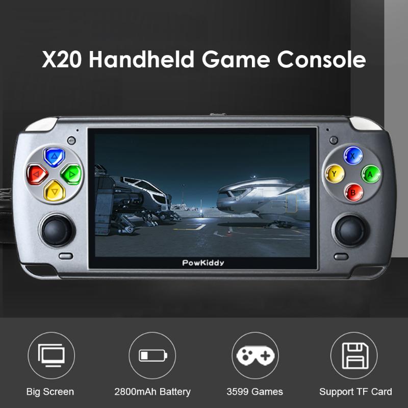 

POWKIDDY X20 Portable Pocket Game Console Built-in 3599 Video Games Linux Retro Classic Handheld Game Player