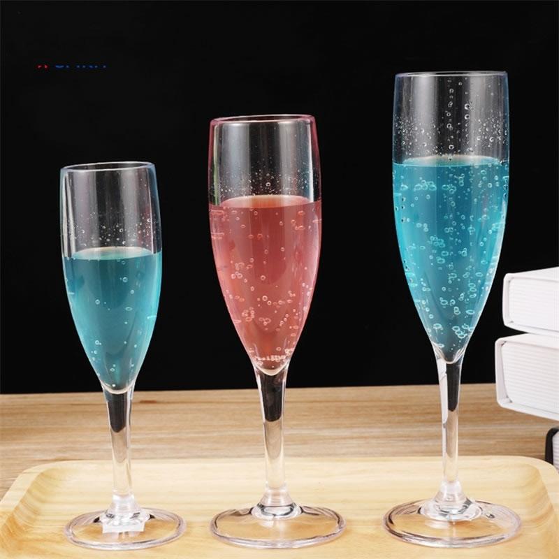 

Wine Glasses Acrylic Champagne Flute Unbreakable Flutes Cocktail Beer Cup Party Supplies Dinner Wedding Accessories Bar Tool