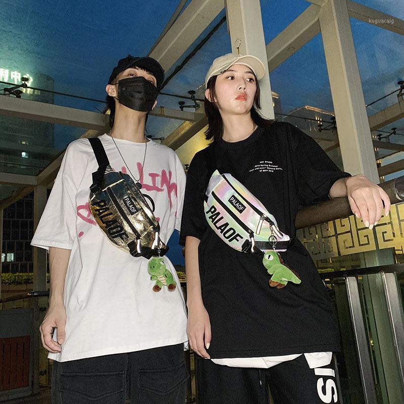 

Reflective Waist Bag Women New Hip hop Fanny Pack Fashion Waist Packs Travel Unisex Chest Bags Female Bum Belt Bag Purse ZY4791, Sky blue