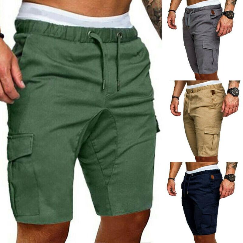 

Fashion Mens Summer Casual Shorts Gym Sport Running Workout Cargo Shorts Plus Size, Black