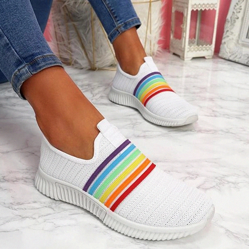 

INS Sneakers Women Casual Shoes Mesh Air-Cushion Flat Anti-Slip Women Sneakers Outdoor Jogging Trainer Female Vulcanized Shoes #9s0V