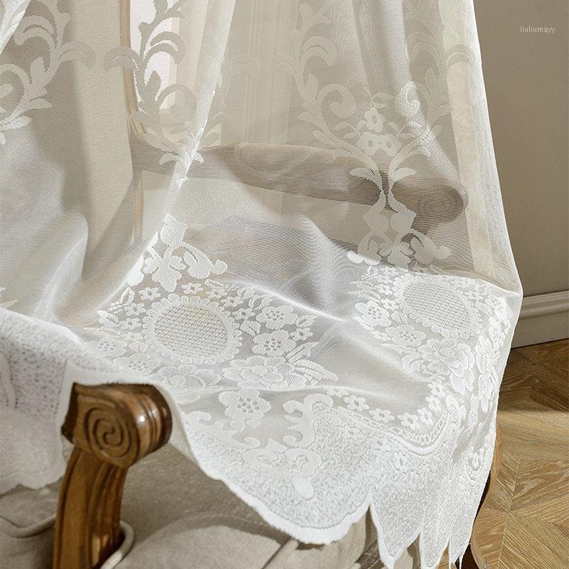 

Floral Embroidered Tulle in Sheer Curtains for Living Room the Bedroom Kitchen Shade Window Treatment Curtain Blinds Panel1