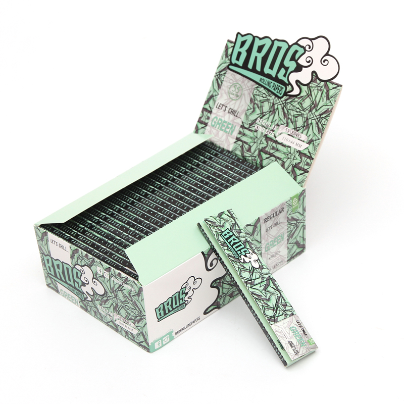 

Dragon Bros green 55L KingSize slim Cigarette Rolling Paper For Smoking