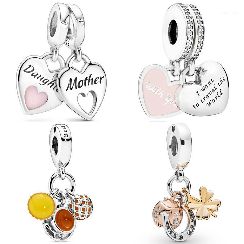 

Other Travel Together Forever Mother Daughter Split Heart Pendant Beads 925 Sterling Silver Charm Fit Europe Bracelet Diy Jewelry
