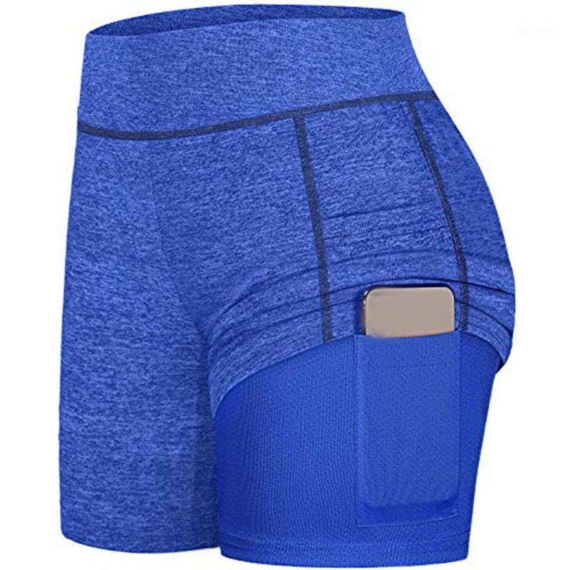 

2020 hot Women High Waist Sports Shorts Workout Running Fitness Gym Yoga Leggings Female Yoga Shorts With Side Pocket #z1, Black