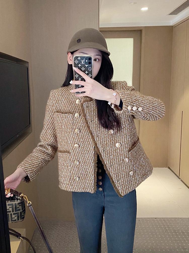 

Wind suit coat women' autumn and winter thickened 2020 new slim and versatile style short top, Picture color