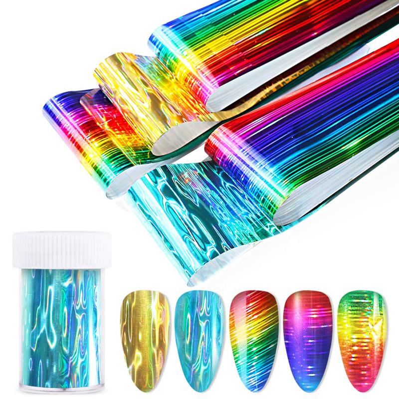 

1 Roll Fantasy Color Fish Pattern Nail Sticker Holographic Nail Art Transfer Decals Nails Decor Accessories Art Accessories, Jq360