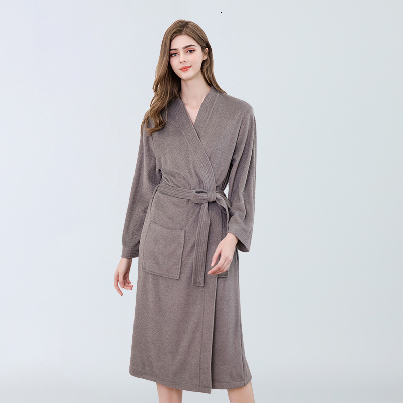 

2021 New -autumn Bathrobes for the Elegant Thin Woman Woman... Woman's Sweater with Stripes V-neck Ffy Long Terry Homewear Sleeve. Lk35, Blue