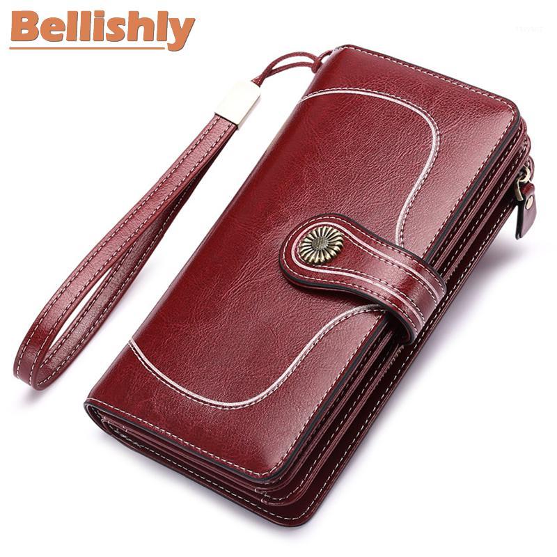 

Bellishly Ladies Sun Flower Card holder Long Wallets Female Wrist Strap Photo Case Phone Money Bags Women's Elegant Purse1, Red